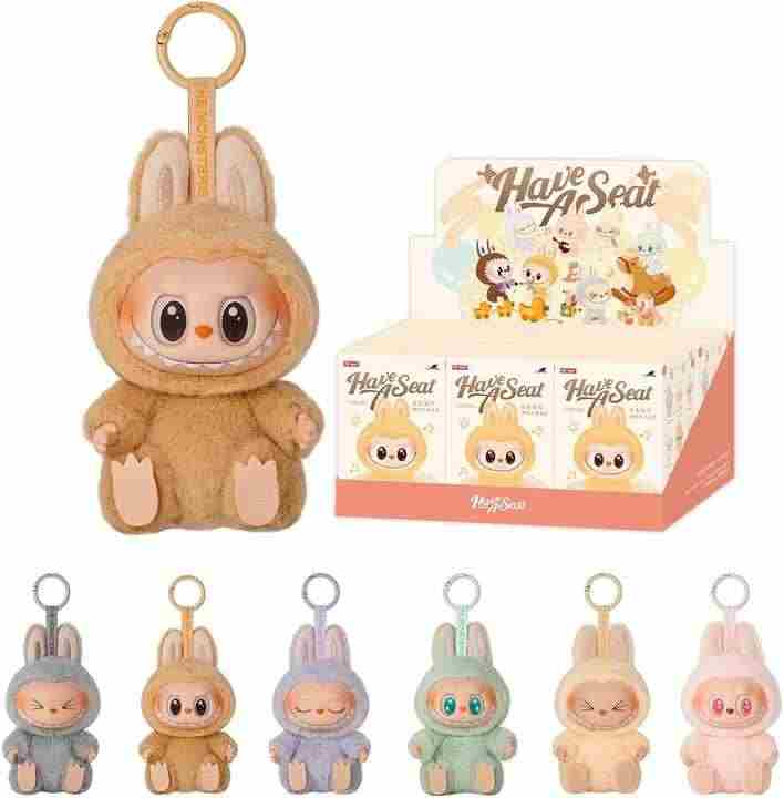 2 Original  LABUBU the Monsters Vinyl Hanging Card Blind Box Have a Seat Pop Mart  Anti-counterfeiting Verification