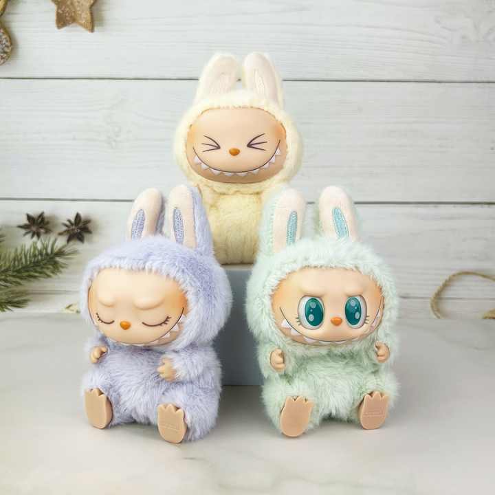 2 Original  LABUBU the Monsters Vinyl Hanging Card Blind Box Have a Seat Pop Mart  Anti-counterfeiting Verification